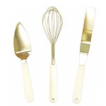 Scrap Cooking Arany Spatula, Habverő, Tortaszerver Készlet, 3db