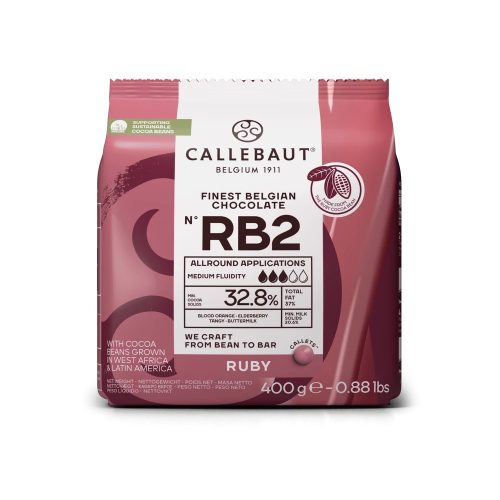 Callebaut Ruby Belga Csokoládé Pasztilla, 400g