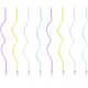 Party Deco Színes Hullámos Gyertya, 16cm