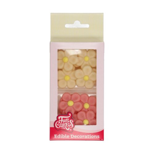 FunCakes Marcipánvirág, Százszorszép, Fehér-Rózsaszín