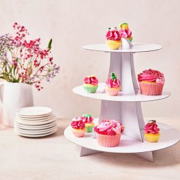 FunCakes CupCake Állvány, Fehér, 3 Szintes