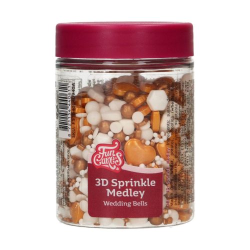 FunCakes 3D szórócukor keverék - Esküvői harangok 